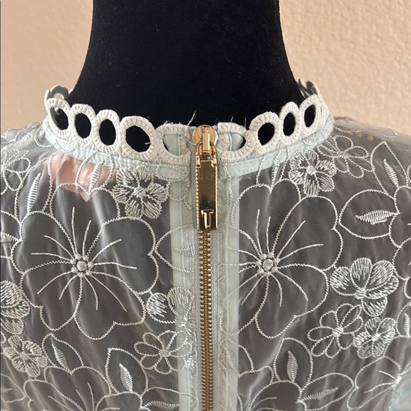 Ted Baker London Pastel Blue Embroidered Rachael Lace Elegant Dress - Picture 6 of 9